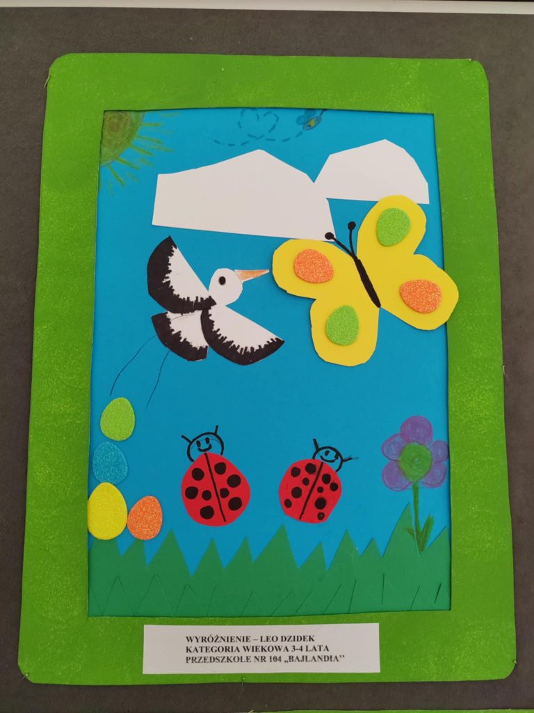 Konkurs plastyczny „Wiosna oczami dziecka” -wyróżnienie dla Leo z grupy II